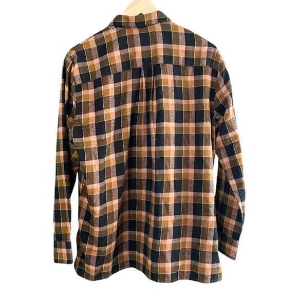 NWT Madewell Brown Black Plaid Lightweight Flannel Button Down Up Shirt - Picture 2 of 8